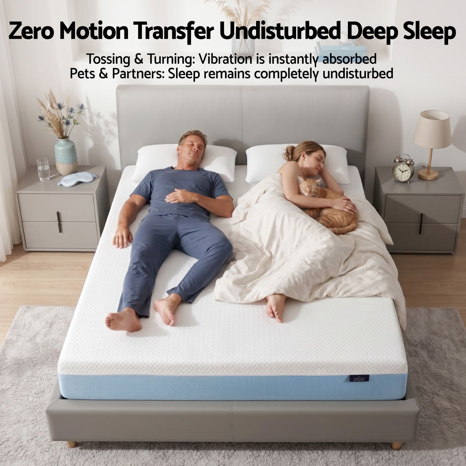 Giselle 22cm Cooling Gel Memory Foam Mattress Double Medium Firm Giselle Bedding