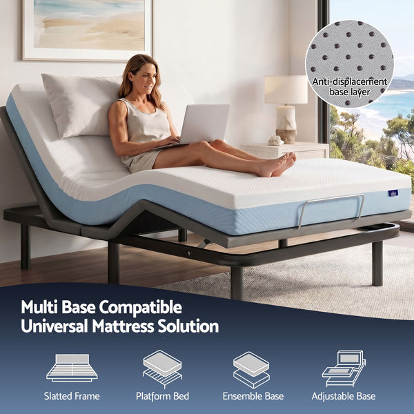 Giselle 22cm Cooling Gel Memory Foam Mattress Single Medium Firm Giselle Bedding