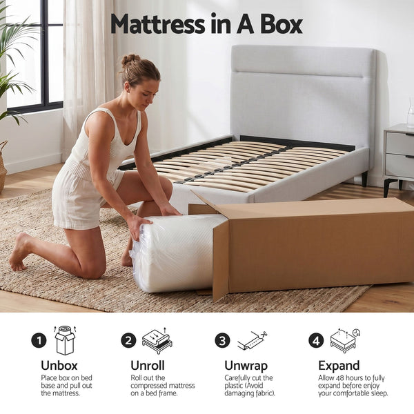 Giselle 22cm Cooling Gel Memory Foam Mattress Single Medium Firm Giselle Bedding