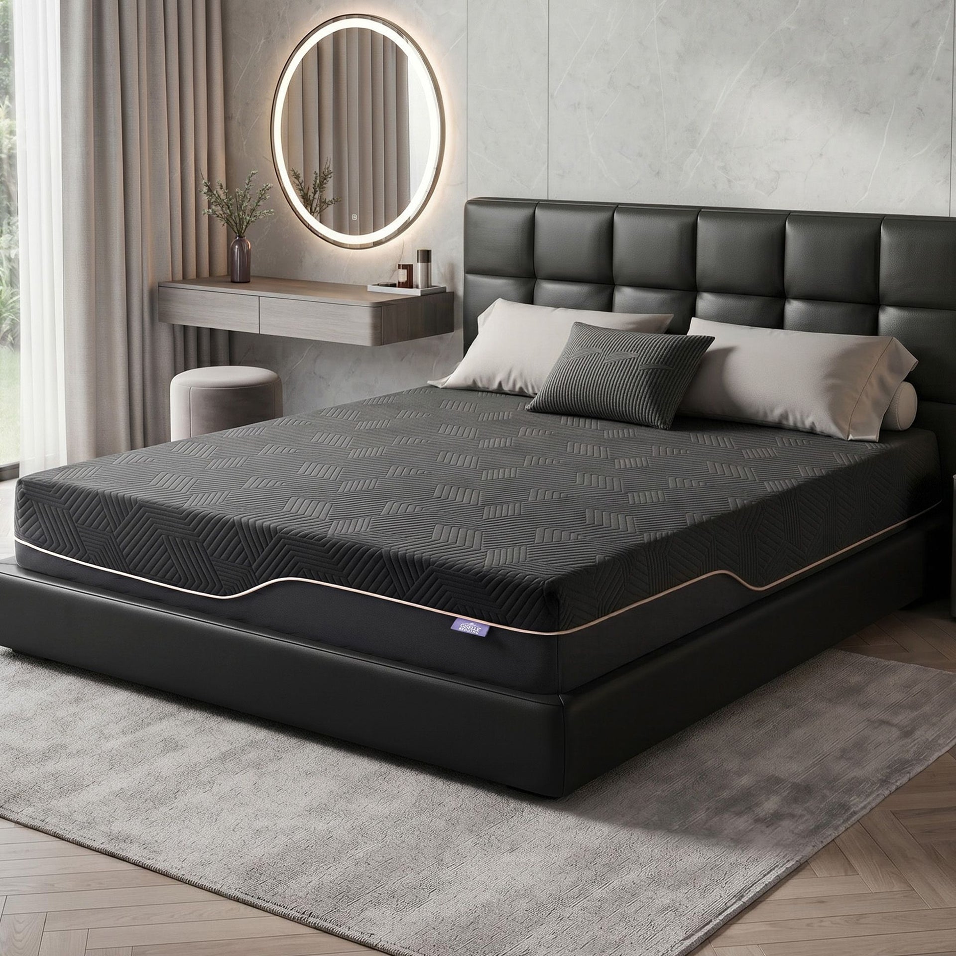 Giselle Double Cooling Memory Foam Mattress Medium Firm with Gel Comfort 30cm Awezingly