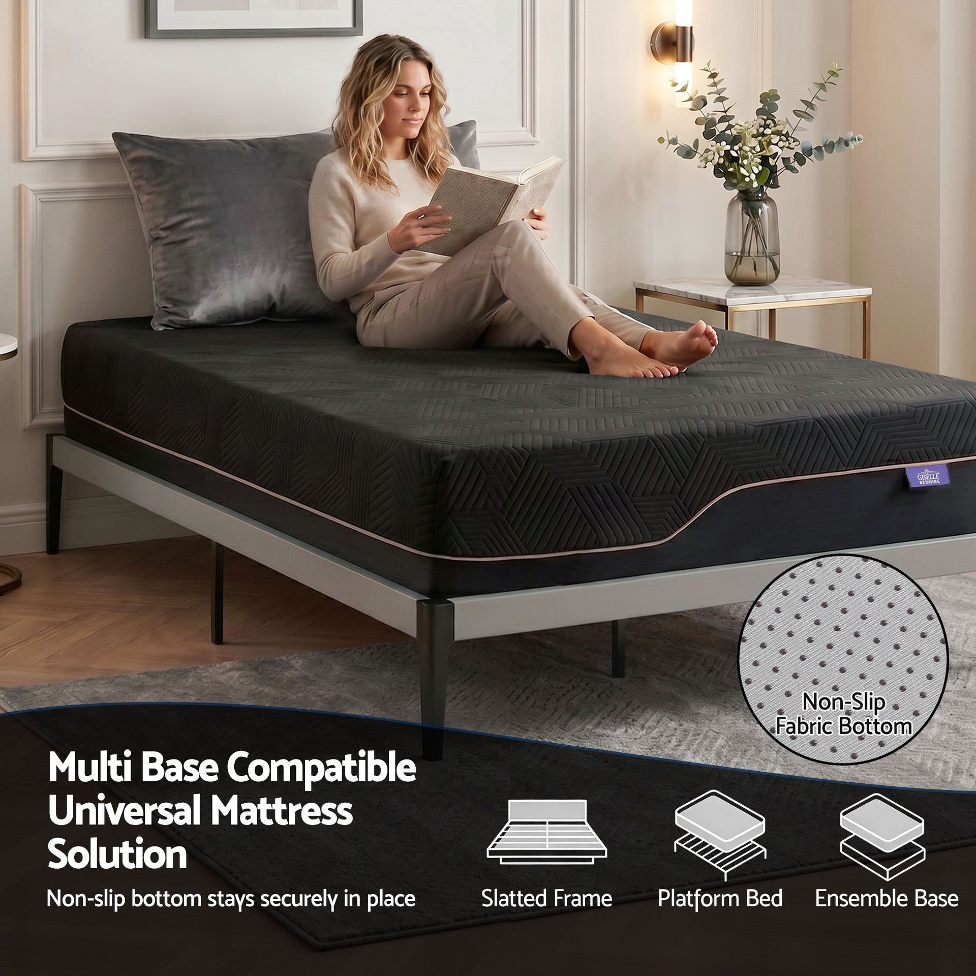 Giselle King Single Cooling Memory Foam Mattress Medium Firm with Gel Comfort 30cm Giselle Bedding