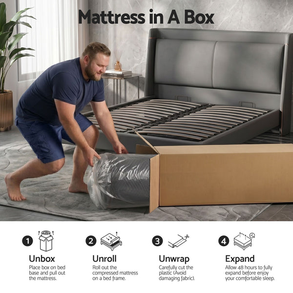 Giselle Queen Cooling Memory Foam Mattress Medium Firm with Gel Comfort 30cm Giselle Bedding