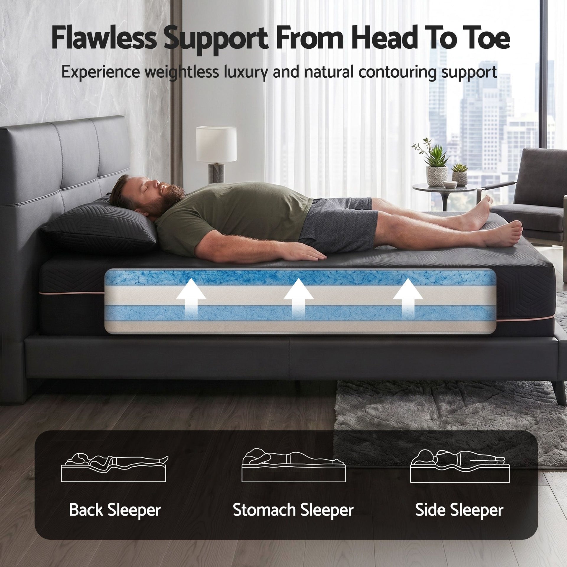 Giselle Single Cooling Memory Foam Mattress Medium Firm with Gel Comfort 30cm Giselle Bedding