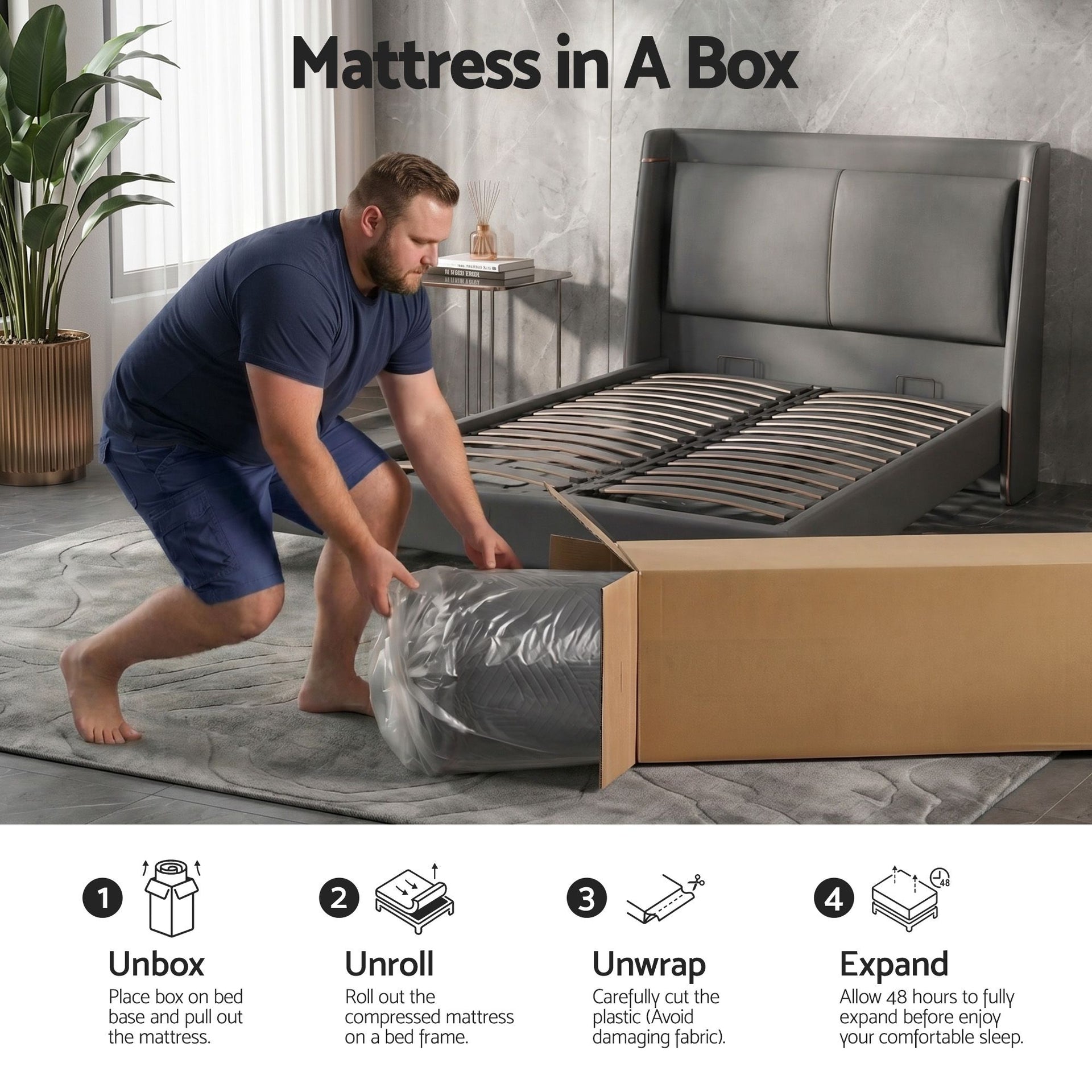 Giselle Single Cooling Memory Foam Mattress Medium Firm with Gel Comfort 30cm Giselle Bedding
