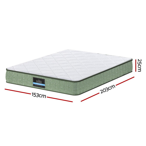 Giselle 25cm Memory Foam Mattress Dual Layer Zipper Cover Cool Charcoal Foam Mattresses Queen Awezingly