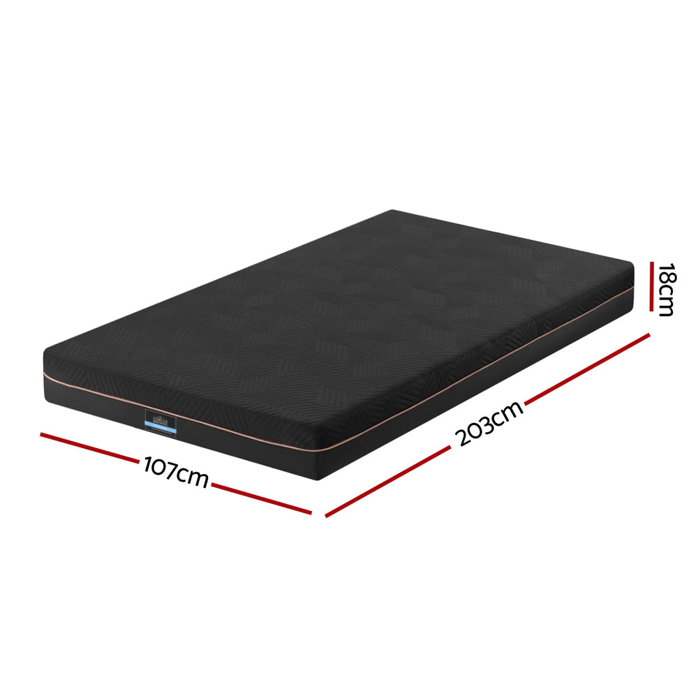 Giselle 18cm Memory Foam Mattress Green Tea Foam Cool Gel Foam Mattresses King Single Awezingly