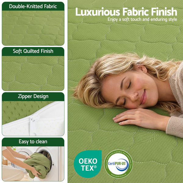 Giselle Folding Mattress Single 8cm Foldable Camping Travel Roll-Up Floor Bed Awezingly
