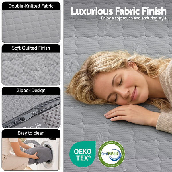 Giselle Folding Mattress Double 5cm Foldable Camping Travel Roll-Up Sleeping Mat Awezingly