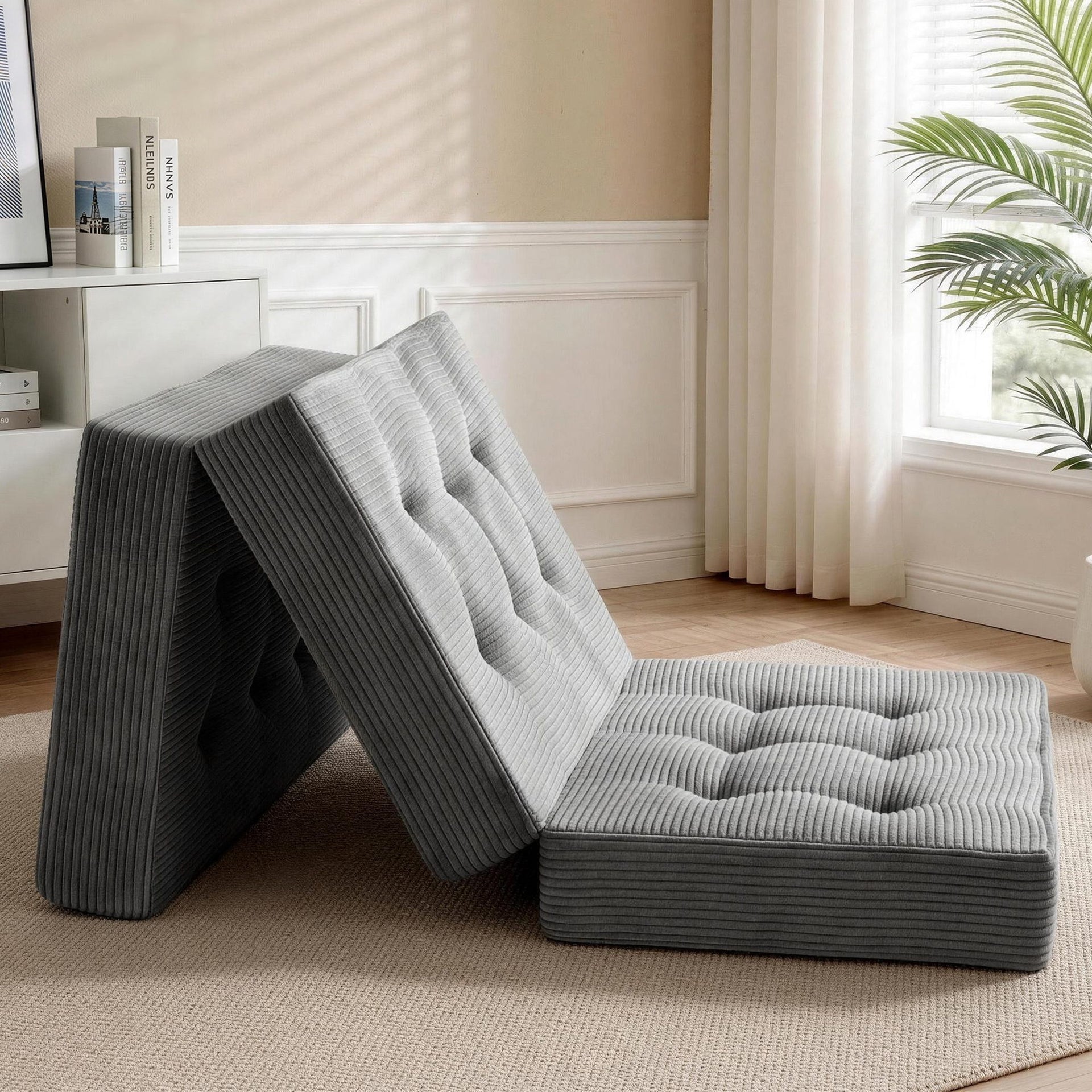 Giselle Single Folding Mattress 15cm Foldable Foam Portable Guest Sofa Bed Camping Mat Awezingly