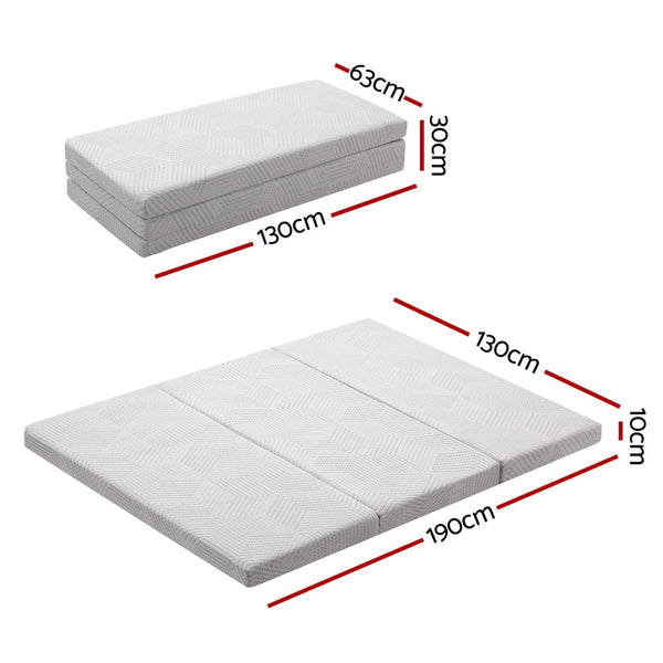3-Foldable Mattress Giselle Folding Foam Double Awezingly