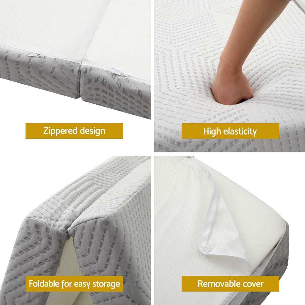 3-Foldable Mattress Giselle Folding Foam Double Awezingly