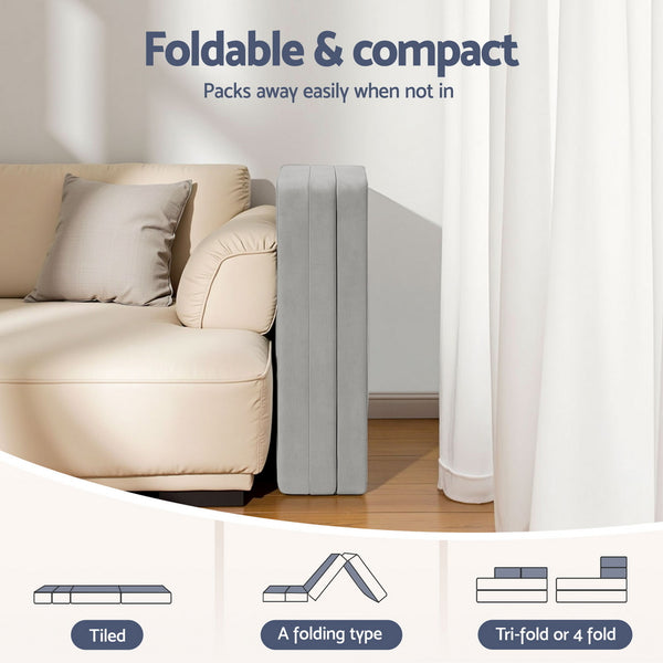 Giselle Foldable Mattress Folding Sofa Bed 4-fold Sleeping Camping Cushion Mat Giselle Bedding