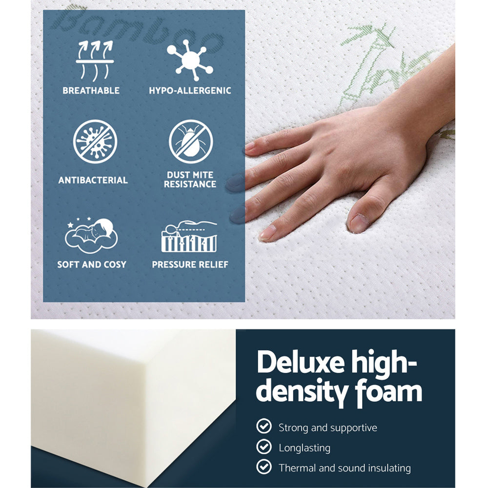 Giselle Bedding Portable Mattress Folding Foldable Foam Floor Bed Tri Fold 180cm Giselle Bedding