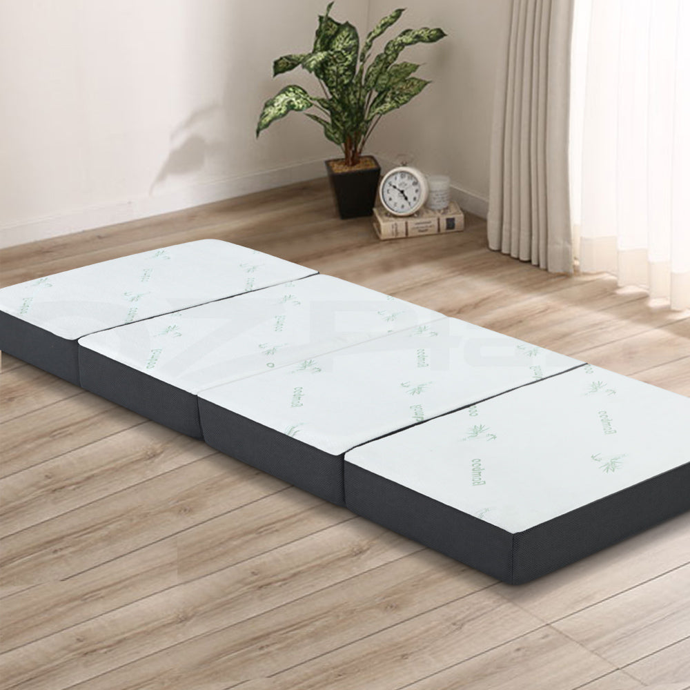 Giselle Bedding Portable Mattress Folding Foldable Foam Floor Bed Tri Fold 180cm Giselle Bedding