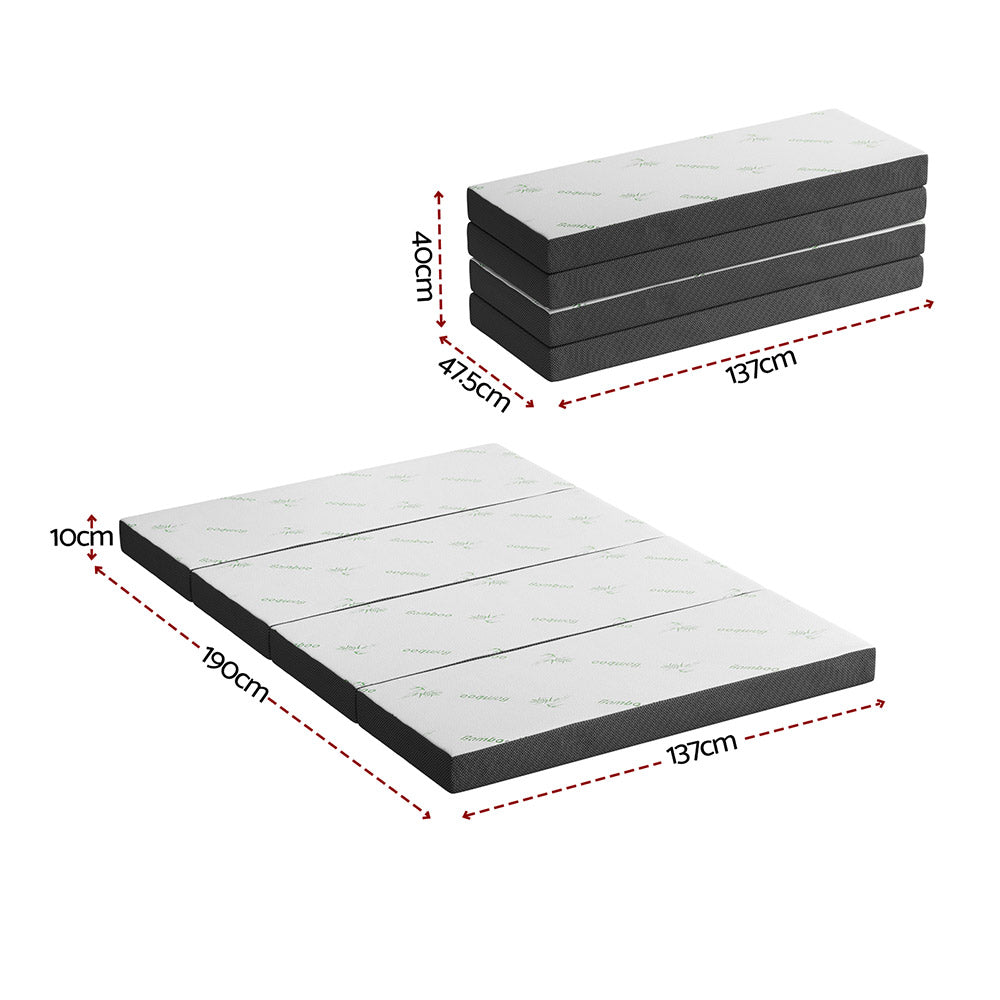 Giselle Foldable Mattress Folding Foam Mattresses Bamboo Double Giselle Bedding