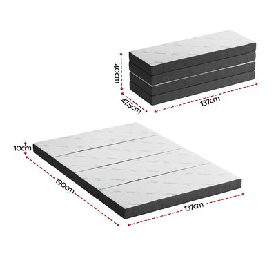 Giselle Foldable Mattress Folding Foam Mattresses Bamboo Double