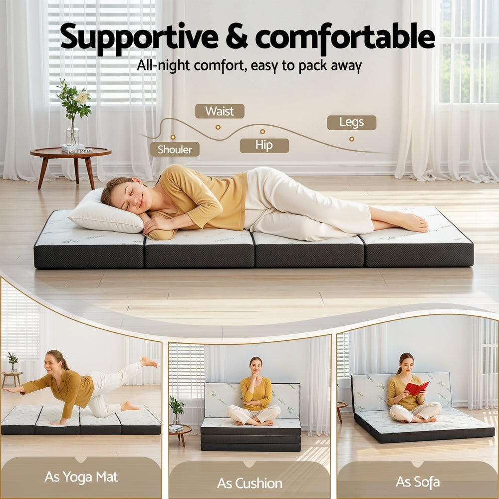 Giselle Foldable Mattress Folding Foam Mattresses Bamboo Double Giselle Bedding