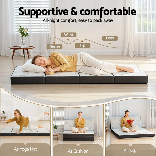Giselle Foldable Mattress Folding Foam Mattresses Bamboo Double Giselle Bedding
