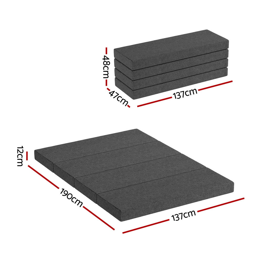 Giselle Bedding Foldable Mattress Folding Foam Mattresses Portable Mat Double Giselle Bedding