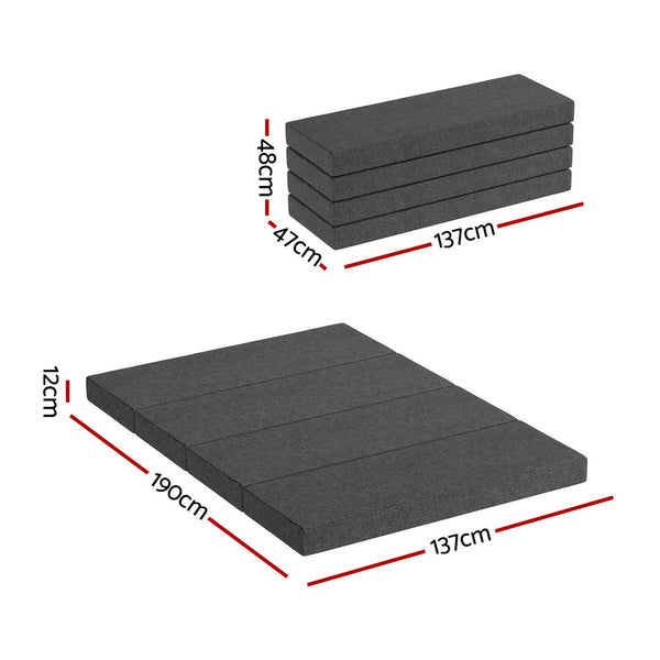 Giselle Bedding Foldable Mattress Folding Foam Mattresses Portable Mat Double Giselle Bedding