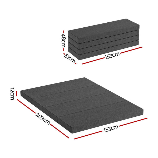 Giselle Bedding Foldable Mattress Folding Foam Mattresses Portable Mat Queen Giselle Bedding