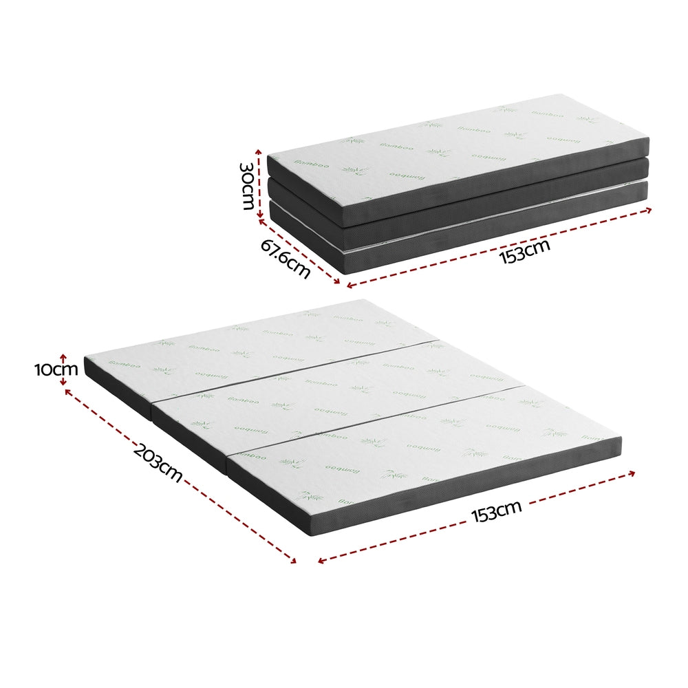Giselle Foldable Mattress Folding Foam Mattresses Bamboo Queen Giselle Bedding