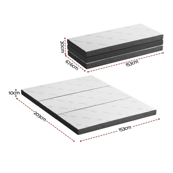 Giselle Foldable Mattress Folding Foam Mattresses Bamboo Queen Giselle Bedding