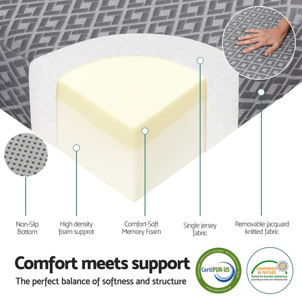 Giselle Foldable Mattress Folding Sofa Bed Trifold Memory Foam Camping Cushion Mat Giselle Bedding