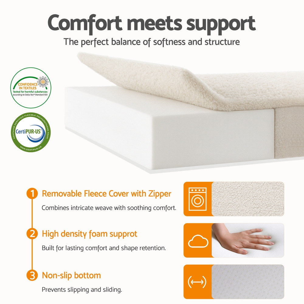 Giselle Bedding Foldable Mattress Fleece Portable 3-fold Folding Foam Mattresses Giselle Bedding