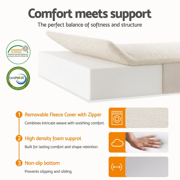 Giselle Bedding Foldable Mattress Fleece Portable 3-fold Folding Foam Mattresses Giselle Bedding