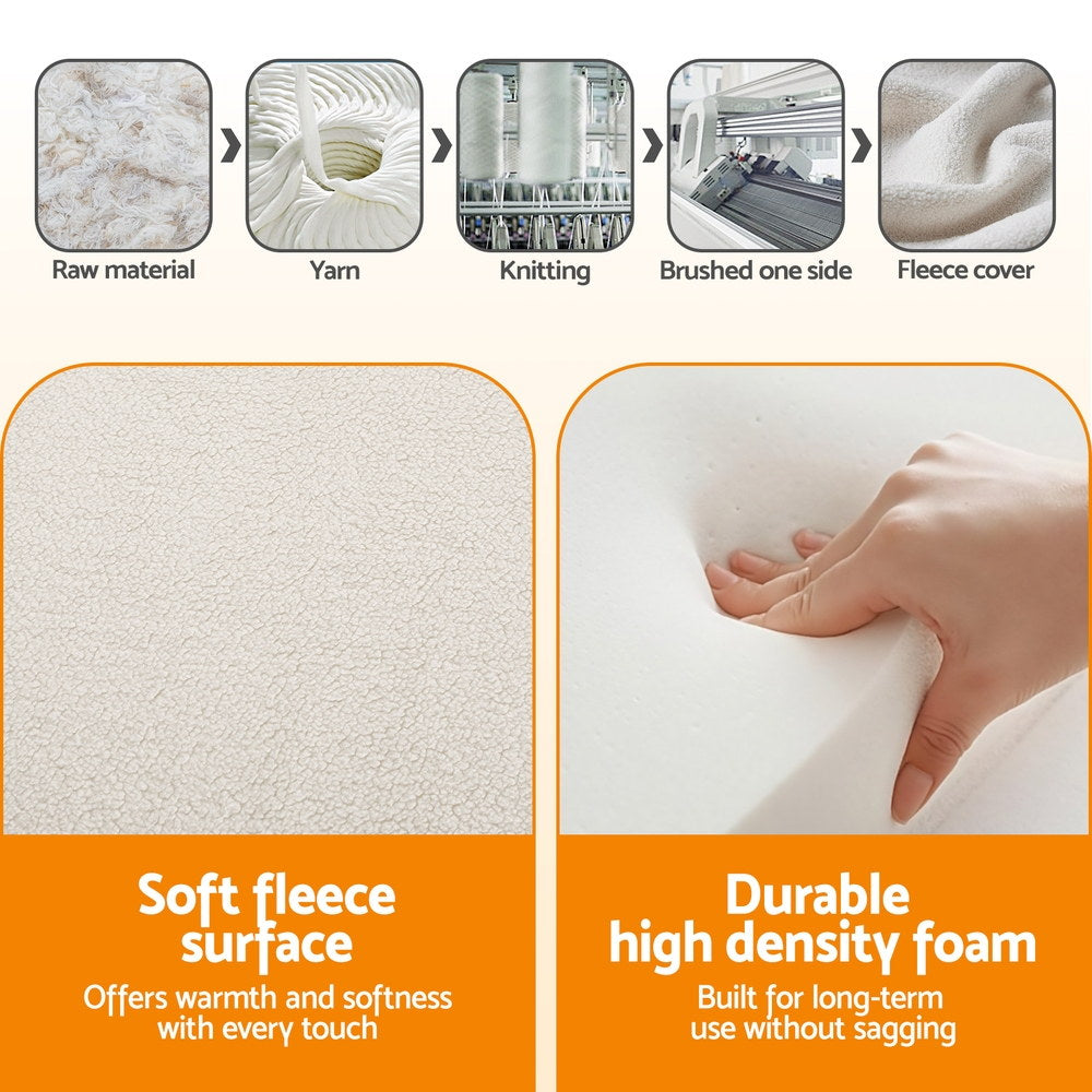 Giselle Bedding Foldable Mattress Fleece Portable 3-fold Folding Foam Mattresses Giselle Bedding