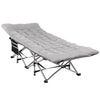 Artiss Folding Bed With Mattress Heavy Duty Grey 185CM