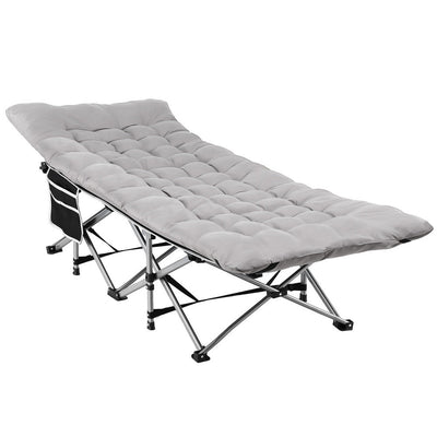 Artiss Folding Bed With Mattress Heavy Duty Grey 185CM