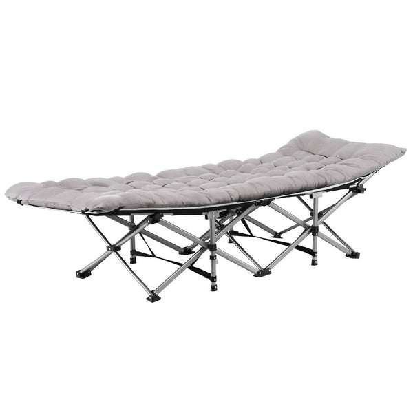 Artiss Folding Bed With Mattress Heavy Duty Grey 185CM Awezingly