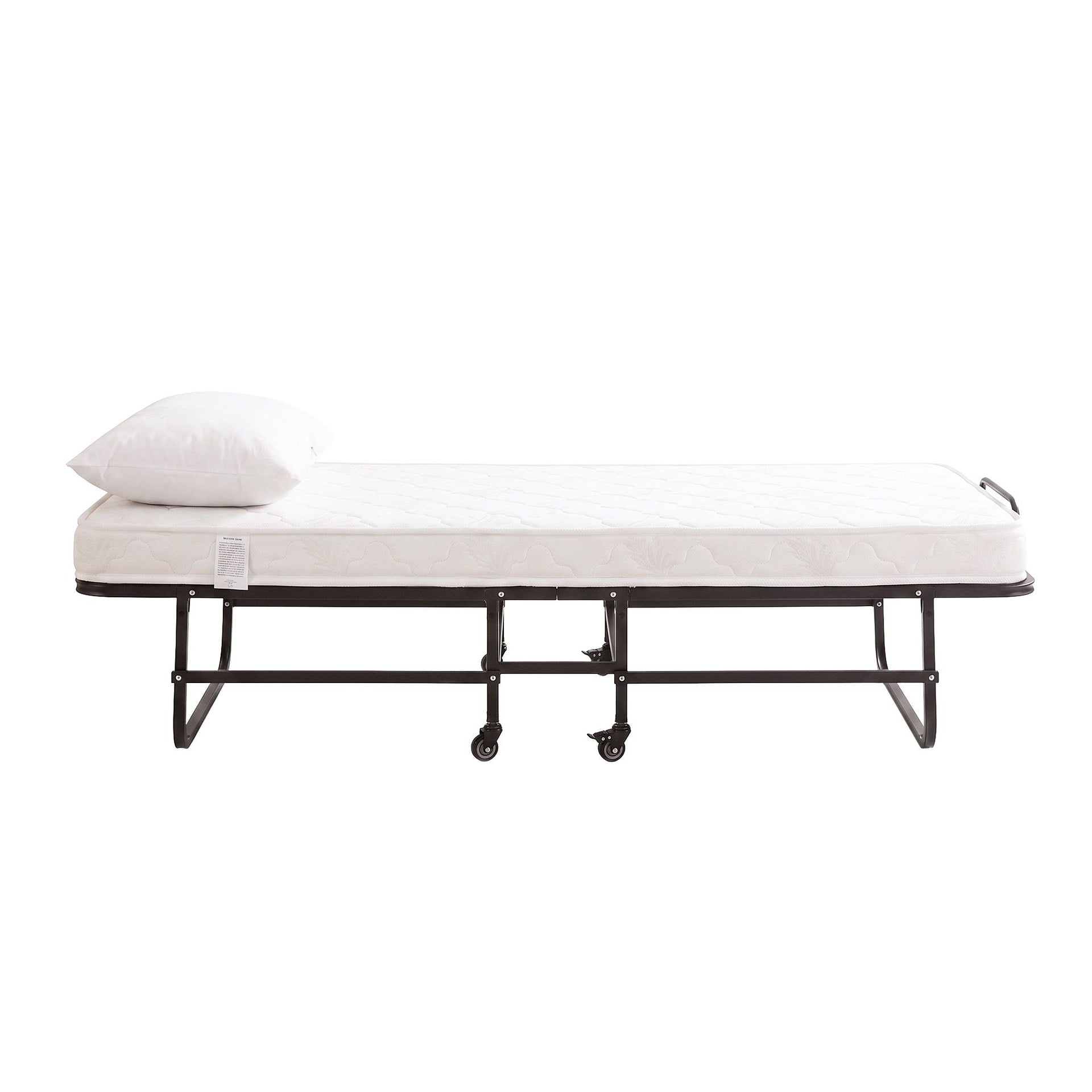 ARTISS Folding Bed with Mattress, Portable Rollaway 150kg Capacity 190CM Artiss