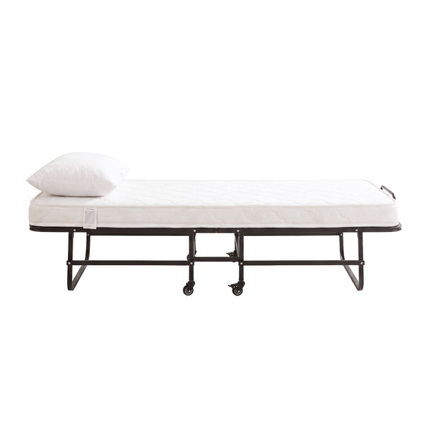 ARTISS Folding Bed with Mattress, Portable Rollaway 150kg Capacity 190CM Artiss
