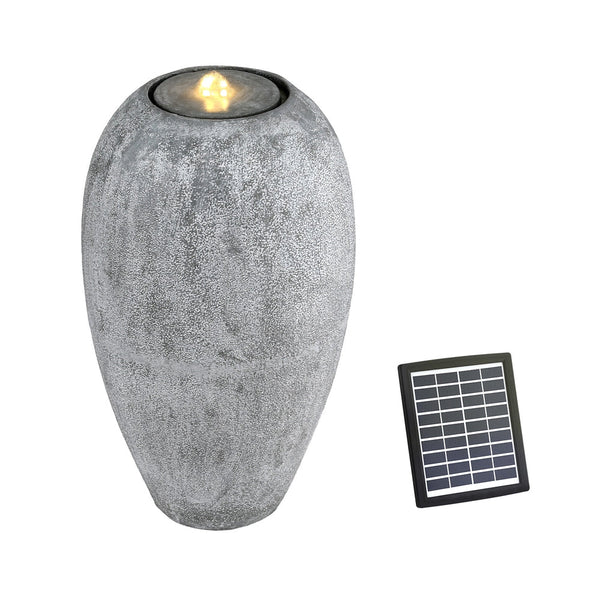 Gardeon Solar Fountain Water Feature Outdoor Fountain LED Lights Beige Awezingly