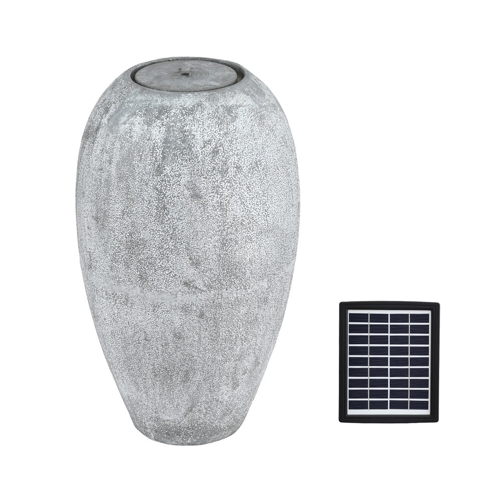 Gardeon Solar Fountain Water Feature Outdoor Fountain LED Lights Beige Awezingly