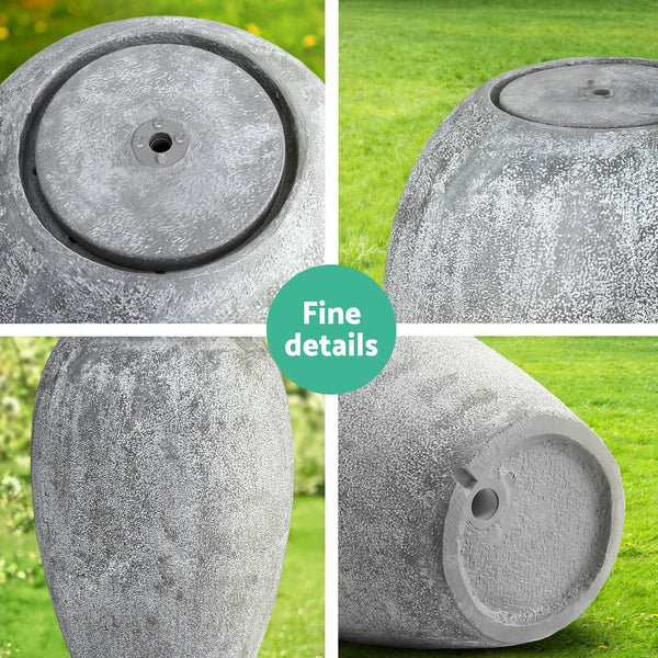 Gardeon Solar Fountain Water Feature Outdoor Fountain LED Lights Beige Awezingly