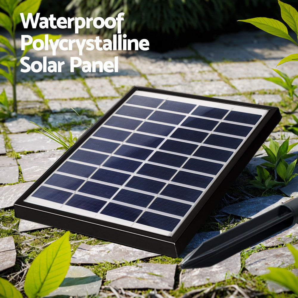 Gardeon Solar Fountain Water Feature Bird Bath Garden LED Light 80CM Grey Gardeon