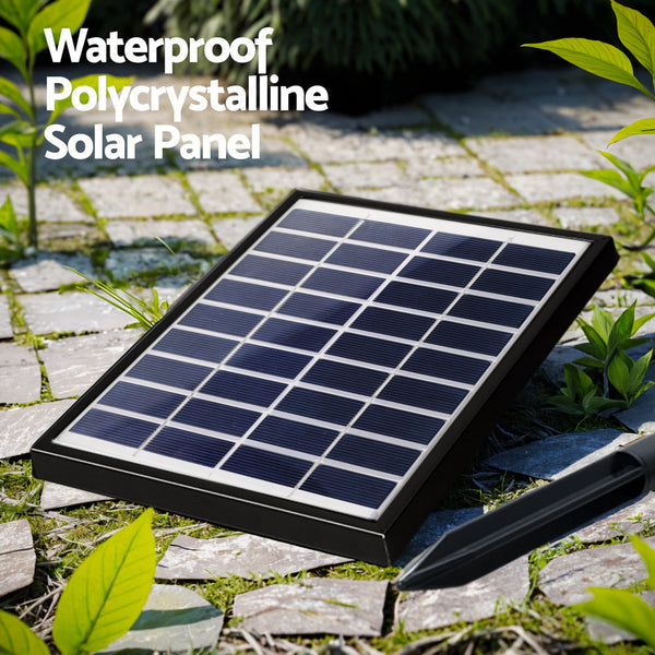 Gardeon Solar Fountain Water Feature Bird Bath Garden LED Light 80CM Grey Gardeon