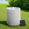 Gardeon Solar Fountain Water Feature Outdoor Fountain LED Lights Beige
