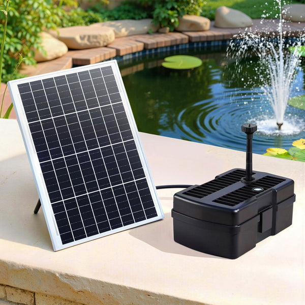 Gardeon Solar Submersible Water Pond Fountain Pump with Filter Box 6FT 1190L/H Gardeon