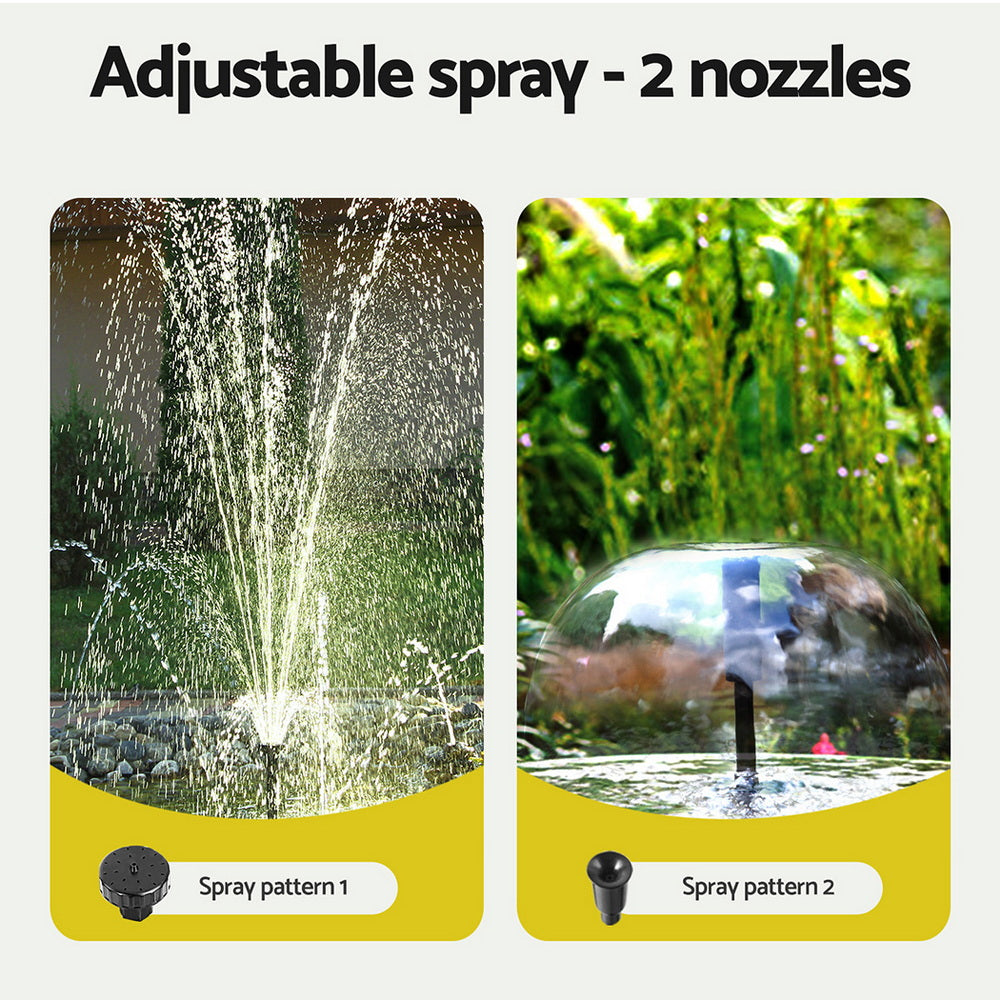 Gardeon Solar Pond Pump Submersible Water Fountain Kit with 2 Panels 1600L/H Gardeon