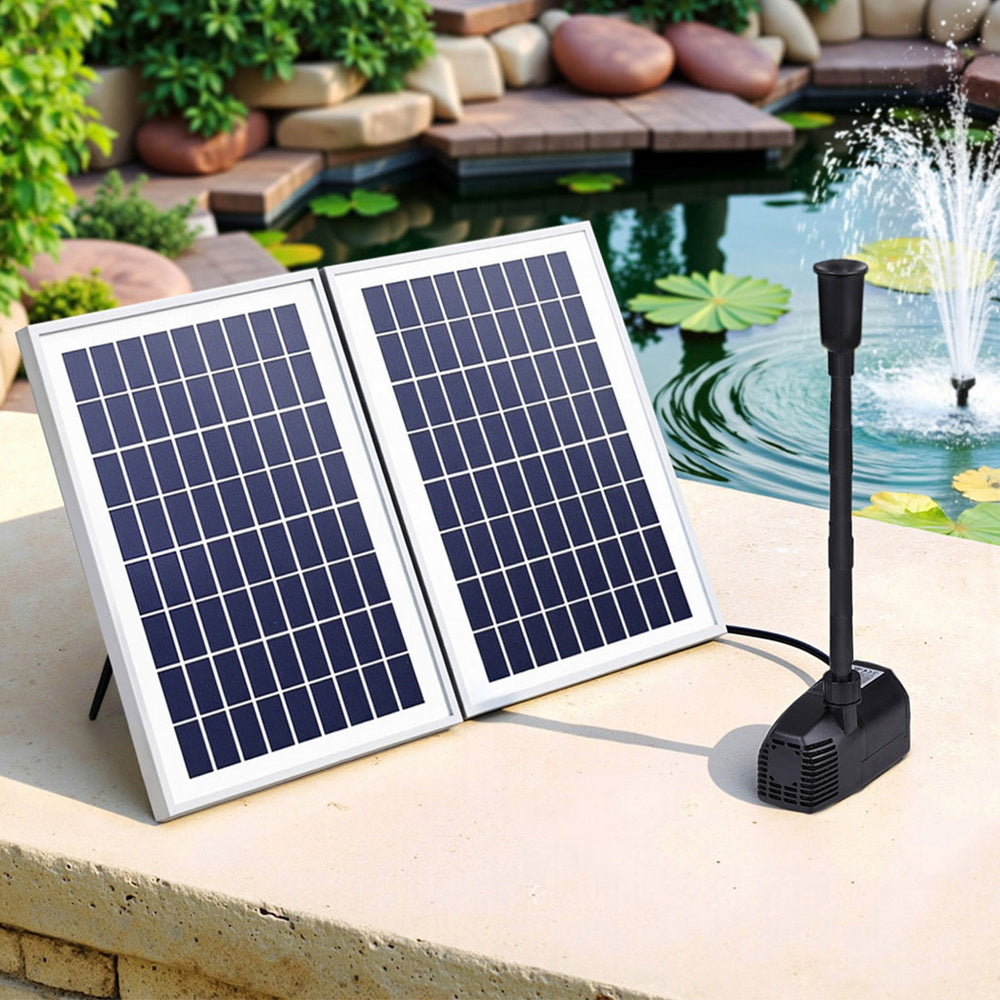 Gardeon Solar Pond Pump Submersible Water Fountain Kit with 2 Panels 1600L/H Gardeon
