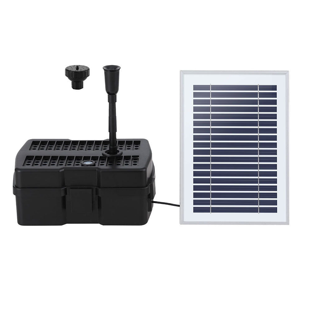 Gardeon Solar Submersible Water Pond Fountain Pump with Filter Box 4.6FT 470L/H Gardeon