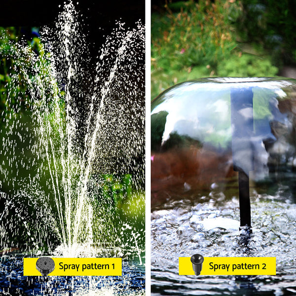 Gardeon Solar Submersible Water Pond Fountain Pump with Filter Box 4.6FT 470L/H Gardeon