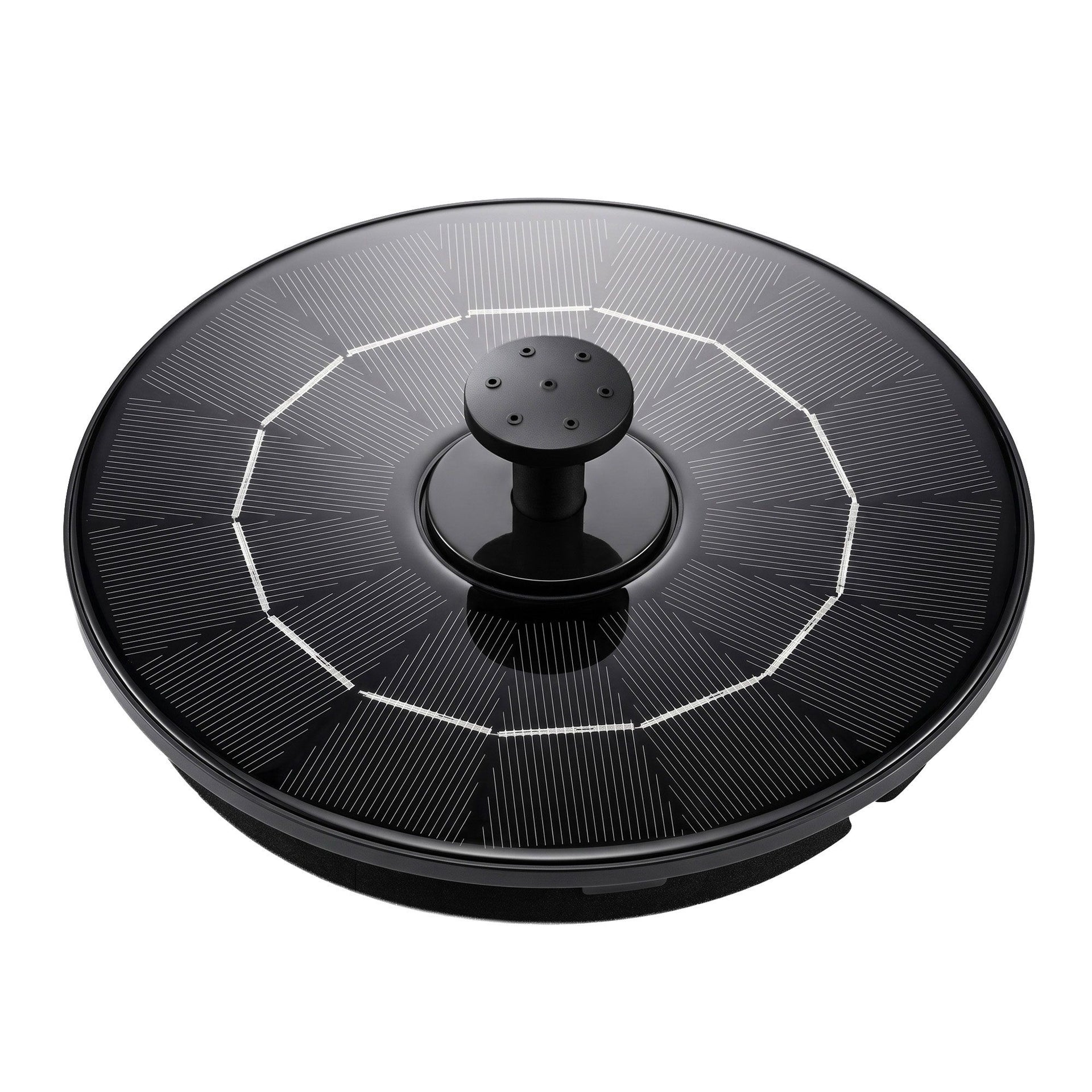 Gardeon Solar Fountain Pump Bird Bath Water Feature 17cm 165L/h Flow Black Awezingly