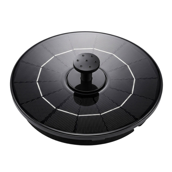 Gardeon Solar Fountain Pump Bird Bath Water Feature 17cm 165L/h Flow Black Awezingly