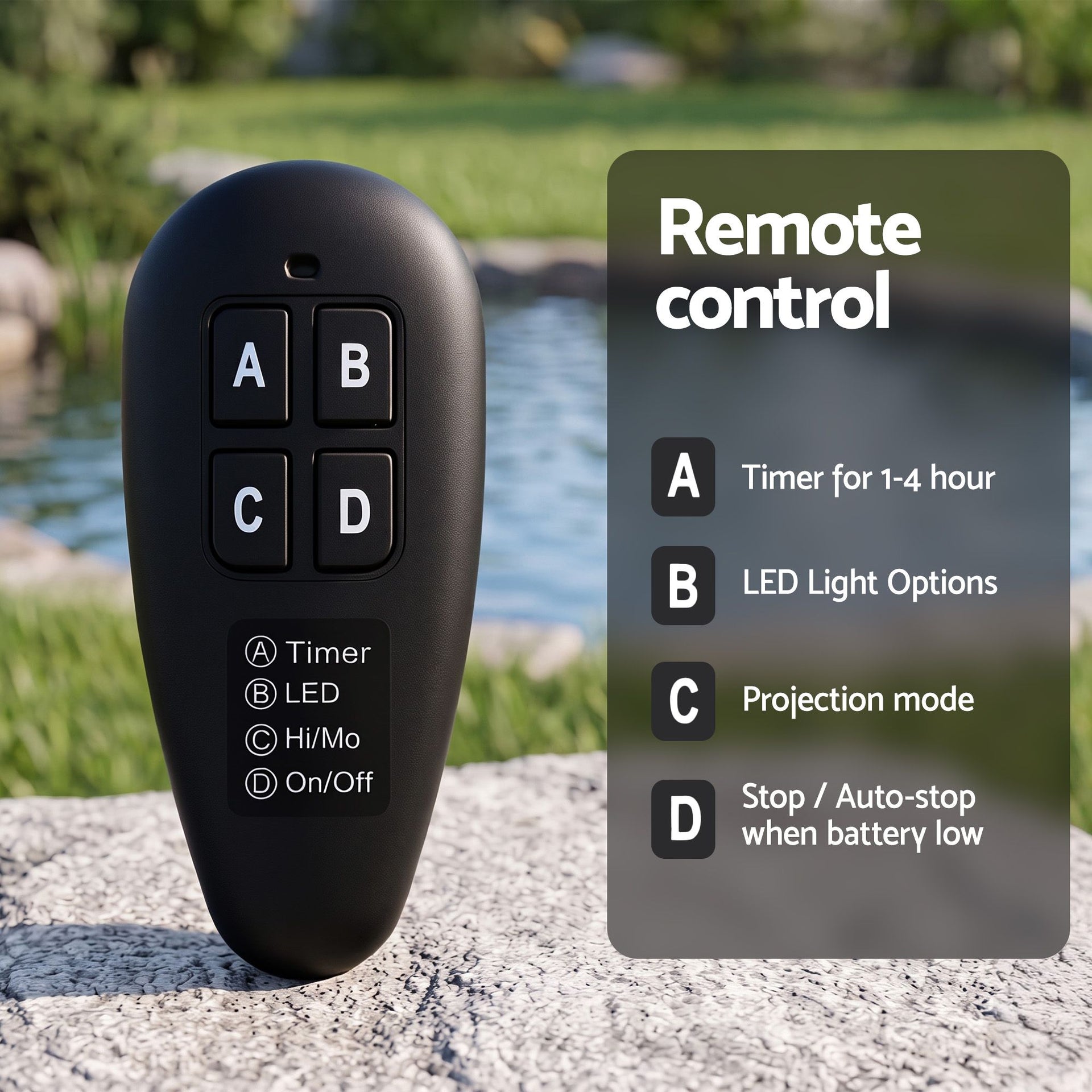 Gardeon Solar Fountain Pumps Bird Bath Battery Backup LED Remote Black 27cm Awezingly